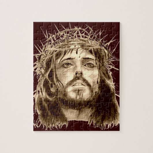 Jezus Christus met een Kroon van Thorns Legpuzzel (Verticaal)