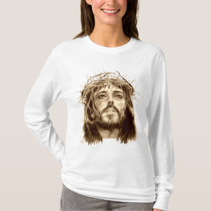 Jezus Christus met een Kroon van Thorns T-shirt