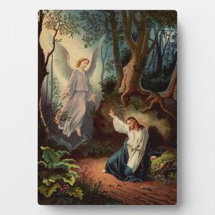 Jezus Christus met engel Fotoplaat