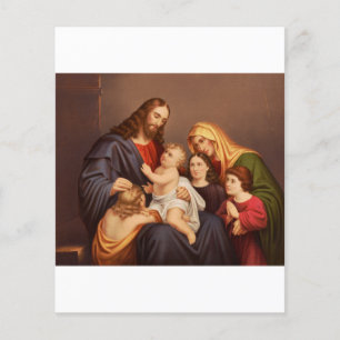 Jezus Christus met Kinderen Premium Kunstwerk