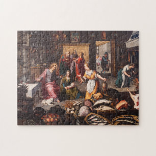 Jezus Christus met Martha en Maria - Joos Goemaere Legpuzzel