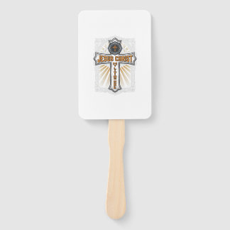 Jezus Christus Mijn Levende Hoop Vintage Kruis Handwaaier