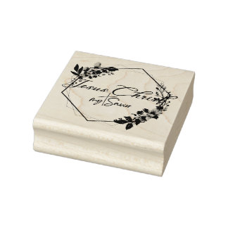 Jezus Christus Mijn redder, Fram, Foliage | Rubberstempel