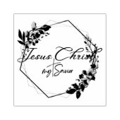 Jezus Christus Mijn redder, Fram, Foliage | Rubberstempel (Afrduk)