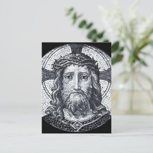 Jezus Christus, mozaïek, Heilige Kerk/Compassie Ku Briefkaart (Staand voorkant)