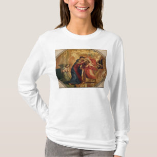 Jezus Christus Ontvangt de maagd in de hemel T-shirt