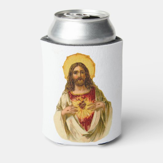 Jezus Christus onze Lord Sacred Heart Blikjeskoeler (Blikje Achterkant)