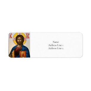 Jezus Christus Oosters-orthodox Christelijk icoon Etiket