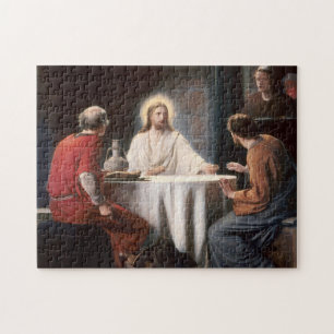 Jezus Christus op het Supper bij Emmaus door Carl Legpuzzel