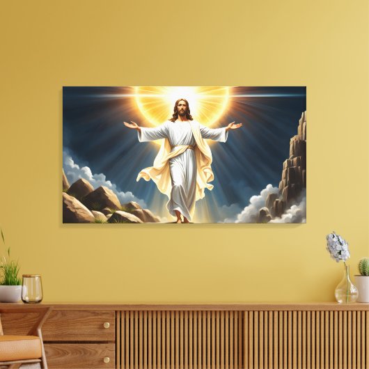 Jezus Christus opstanding Canvas Afdruk (Insitu (Woonkamer))