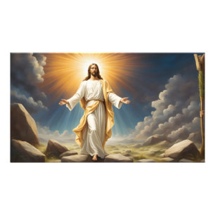 Jezus Christus opstanding Foto Afdruk