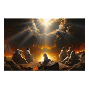Jezus Christus opstanding Foto Afdruk