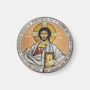 Jezus Christus Pantocrator Byzantijnse icoon kunst Magneet