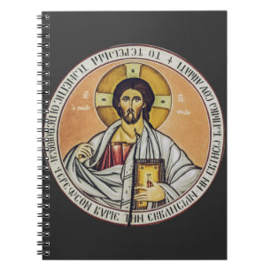 Jezus Christus Pantocrator Byzantijnse icoon kunst Notitieboek
