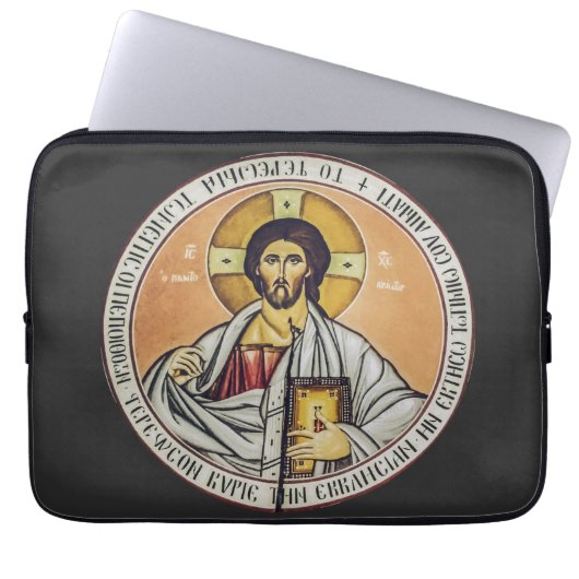 Jezus Christus Pantocrator koepel van de Kerk Laptop Sleeve (Voorkant)