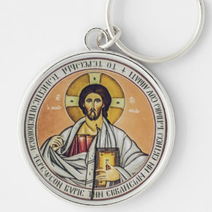 Jezus Christus Pantocrator koepel van de Kerk Sleutelhanger