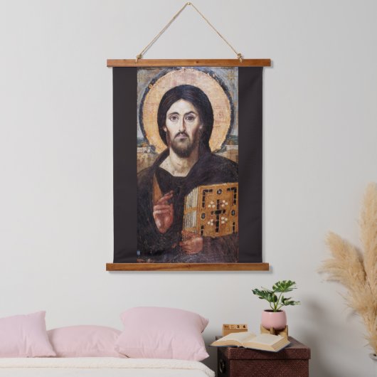 Jezus Christus Pantocrator l Orthodox Icoon Hangend Wandkleed (Slaapkamer)