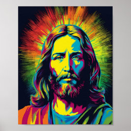 Jezus Christus Pop Kunst - AI Generated Art Poster