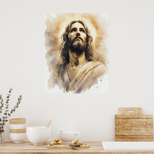 Jezus Christus Portret Poster (Keuken)
