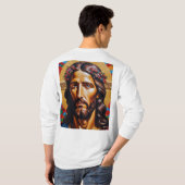 Jezus Christus Portret T-shirt (Achterkant volledig)