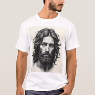 Jezus Christus - Portret van houtskool T-shirt