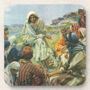  Jezus Christus Preek op de Berg, Oude Religie Bier Onderzetter
