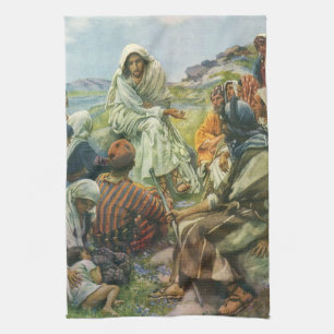 Jezus Christus Preek op de Berg, Oude Religie Theedoek