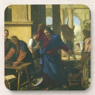Jezus Christus Reiniging van de Tempel Bier Onderzetter
