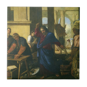 Jezus Christus Reiniging van de Tempel Tegeltje