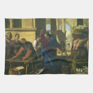 Jezus Christus Reiniging van de Tempel Theedoek