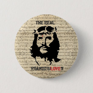 Jezus Christus revolutionair Ronde Button 5,7 Cm