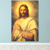 Jezus Christus Savior Canvas Afdruk (Insitu (Houten vloer))