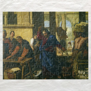 Jezus Christus schoonmaken van de tempel Legpuzzel