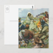 Jezus Christus Sermon op de berg,  religie Briefkaart (Voorkant / Achterkant)