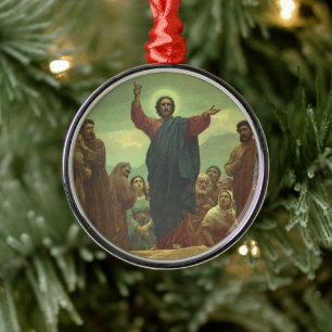 Jezus Christus Sermon op de berg,  religie Metalen Ornament