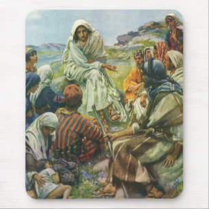 Jezus Christus Sermon op de berg, religie Muismat