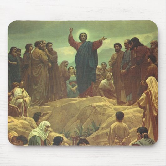 Jezus Christus Sermon op de berg,  religie Muismat (Voorkant)