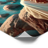 Jezus Christus staart naar de hemelse horizon Poster (Hoek)