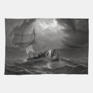 Jezus Christus stileert de Tempest Theedoek