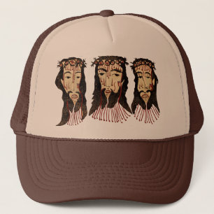 Jezus Christus Thorn Crown Folk kunst schilderen Trucker Pet