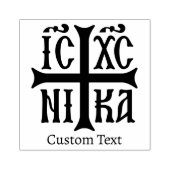 Jezus Christus verovert embleem Rubberstempel (Afrduk)