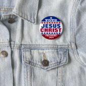 Jezus Christus voor President 2024 Campaign Button (In situ)