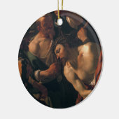 Jezus Christus w. de kroon van Thorns Keramisch Ornament (Links)