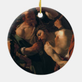 Jezus Christus w. de kroon van Thorns Keramisch Ornament (Achterkant)