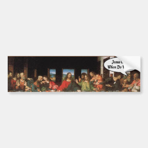 Jezus Christus Wanneer Eten We? - Grappige Laatste Bumpersticker