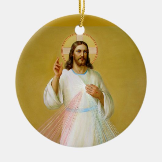Jezus Christus zegen Keramisch Ornament (Voorkant)