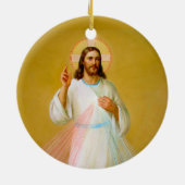 Jezus Christus zegen Keramisch Ornament (Achterkant)