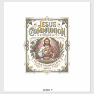 Jezus Communie Jezus Communie Christelijk Geloof V Sticker