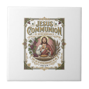 Jezus Communie Jezus Communie Christelijk Geloof V Tegeltje