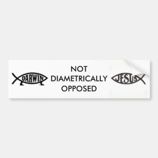 Jezus / Darwin : niet diametraal tegenovergesteld Bumpersticker